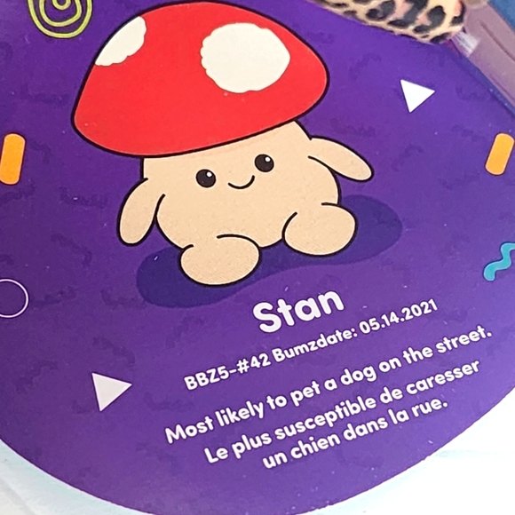 STAN 🍄 Mushroom Veggie Mini Bum Bumz Root Series by Kelly Toy ☆》NWT《☆ - Picture 4 of 10